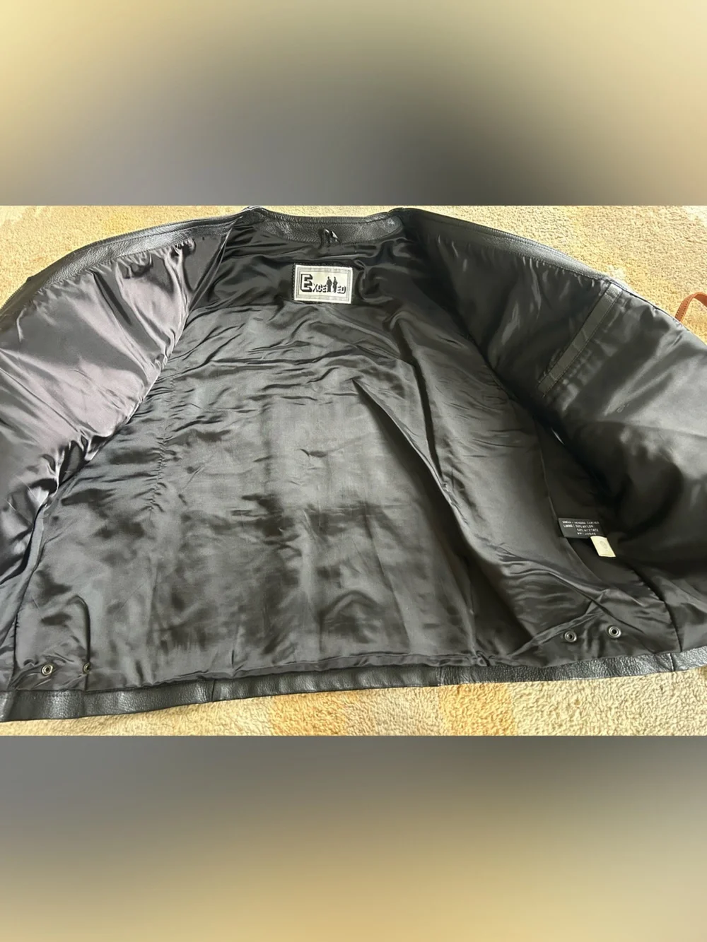 Vintage Excelled Leather Motorcycle Vest Black XL EUC!